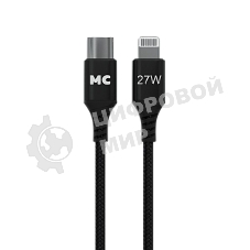 Кабель MORE CHOICE (4620202554178) K69ia 2м USB 3.0A PD 27W для Lightning ng 8-pin Type-C - 2м, черный