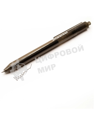 Набор ручек гелевых автоматическая Silwerhof Daily NG Standart, d=0.5мм, черные чернила, коробка картонная (12шт), линия 0.3мм