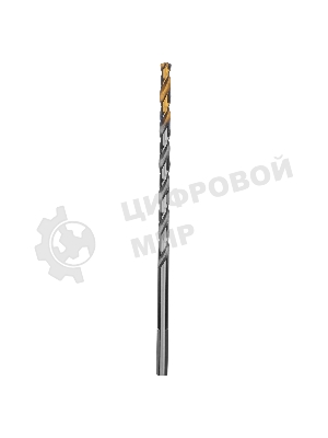 Сверло спиральное по металлу Denzel 5 х 132 мм, Р6М5, Golden Tip, удлиненное