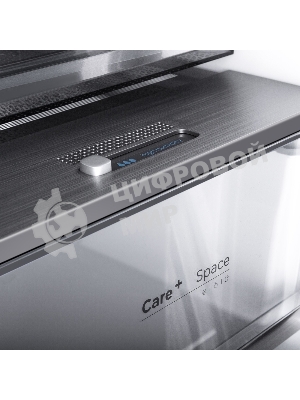 Холодильник Maunfeld MFF192NFB01 Inverter черный стекло трехкамерный 334/184л морозилка снизу, No Frost, Side by Side