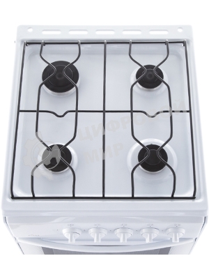 Газовая плита Flama RG 24011 W белый, конфорок 4 шт, духовка 50 л, 50 см x 85 см x 60 см