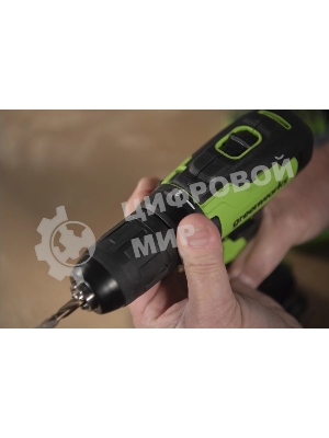 Дрель-шуруповерт аккумуляторная GREENWORKS GD24DD35, Аккумуляторная, без АКБ и ЗУ