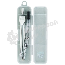 Циркуль Deli E8601, металл, в комплекте: набор грифелей