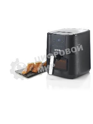 Аэрогриль Gorenje AF1350DWB черный, 1350 Вт, 5.4 л, сенсор, 8 программ