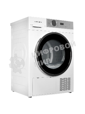 Сушильная машина Kuppersberg DM 611 W, отдельностоящая, тепловой насос, 8 кг, 15 программ, отсрочка старта, защита от сминания, ультрафиолет, электронное управление, белый