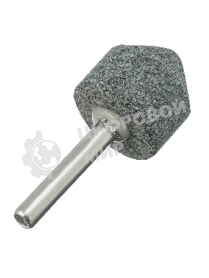 Шарошка абразивная Denzel конус, для дрели, 25 x 25 мм, хвостовик d6 мм, 63С