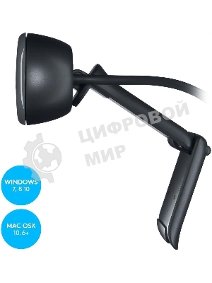 Веб-камера Logitech C270 HD 1280x720, 30 кадр/с, USB Type-A, микрофон (шумоподавление), автоосвещение, универсальное крепление