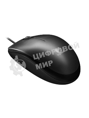 Мышь проводная Logitech M100/100R DARK/GREY (темно-серая/черная), 1000 dpi, USB, кнопки - 3