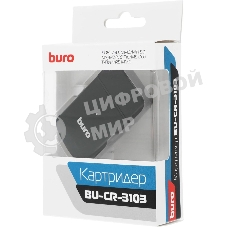 Кард-ридер Buro BU-CR-3103/черный/MMC/MS/MS Duo/MS Micro M2/MS Pro/RS-MMC/SD/SDHC/TF/mini-SD/USB 2.0/пластик