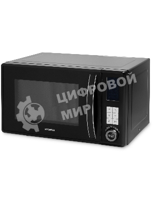 Микроволновая печь Hyundai HYM-D3009 черный, 23 л, 800 Вт, переключатели - кнопки, поворотный механизм