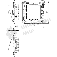 Вывод кабеля из стены DKC Avanti 4412983 