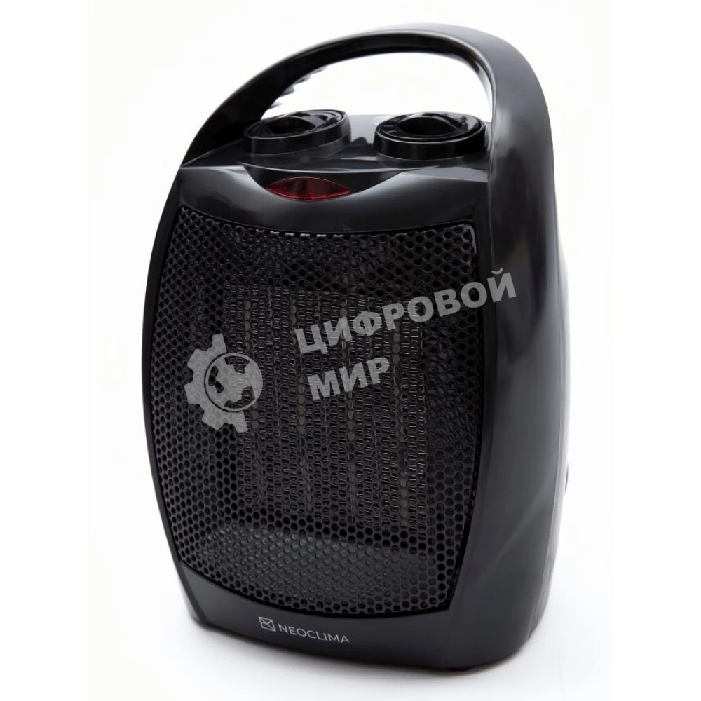 Тепловентилятор Neoclima PTC-07, черный, 750/1500 Вт, 20 м2, термостат