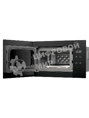 Встраиваемая микроволновая печь MONSHER MMH 1115 Noir, High-Tech, 15 л, мощность 600 Вт, 5 уровней мощности, размораживание, сенсорное управление, черный