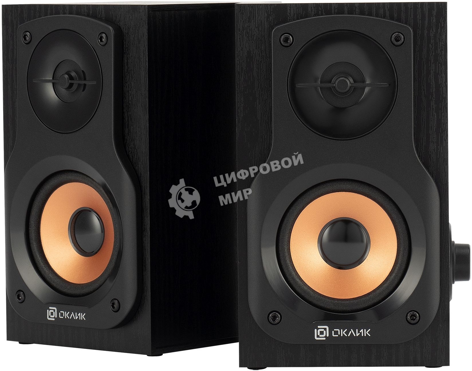 Акустическая система Oklick OK-162 2.0 темное дерево 8Вт