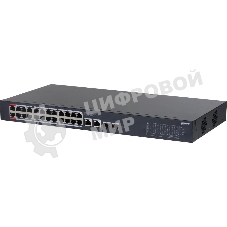 Коммутатор Dahua DH-CS4228-24GT-375 (L2) 24x1 Гбит/с 2xКомбо (1000BASE-T/SFP) 2SFP 24PoE 375W управляемый