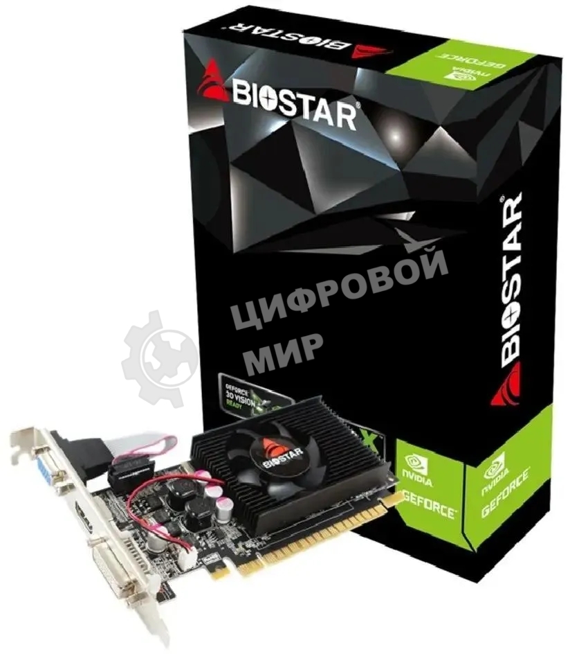 Видеокарта Biostar PCI-E G210-1Gb D3 LP NVIDIA GeForce 210 1Gb 64bit DDR3 589/1333 DVIx1 HDMIx1 CRTx1 Ret low profile