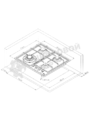 Встраиваемая газовая варочная поверхность Beko HIYG 64225 SXO нержавеющая сталь