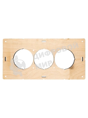 Шаблон для подрозетников EKF Expert sh-d68-3 c 3 отверстиями d 68 мм