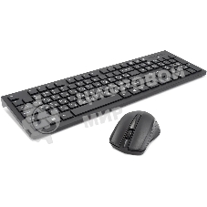 Комплект клавиатура+мышь Oklick 250M беспроводной, USB, 1000 DPI, чёрный