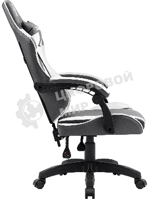 Кресло Defender Fortune серый, экокожа, 120 кг