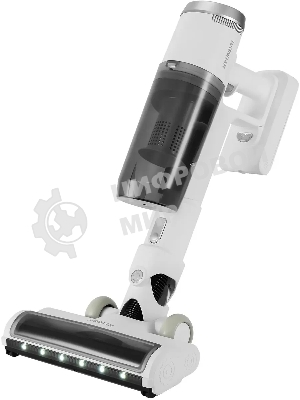 Пылесос вертикальный Hyundai HYV-S5550 белый/серебристый, питание от аккумулятора, 100 Вт, уборка сухая, пылесборник 0.5 л