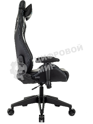 Кресло Knight Outrid Smile черный, экокожа, 120 кг, механизм качания