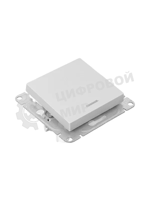 Механизм выключателя EKF UP1-SWA-14 одноклавишный, с подсветкой, алюминий Эпика