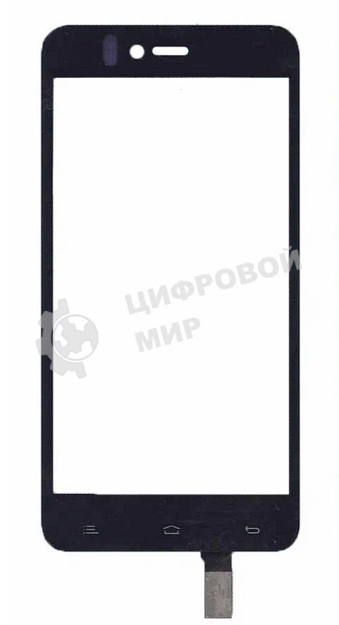 Сенсорное стекло (тачскрин) для Fly IQ YZ-CTP467(GN C620)-FPC, черное