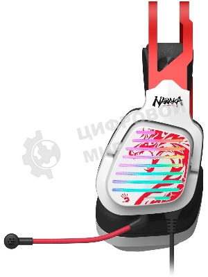 Гарнитура Bloody G560 Naraka белый/красный, проводная, подсветка