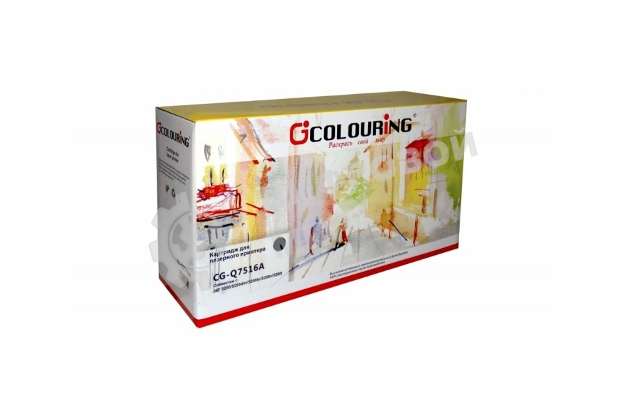 Картридж лазерный Colouring CG-Q7516A/509 черный (12000 стр.) для HP LJ 5200/5200dtn/5200tn/5200n/5200l/Canon LBP3500/3900/3950/3970