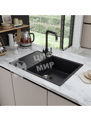 Кухонная мойка Maunfeld Lacrima 700 MFQS-700B черный