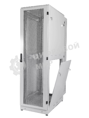 Шкаф телекоммуникационный напольный 42U (600 × 1000) дверь перфорированная, задние двойные перф.