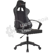 Кресло Zombie Carry черный/серый, экокожа, подголовник