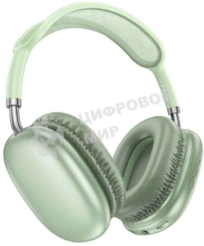 Беспроводные/проводные наушники Borofone BO22 Plus зеленый, накладные, Bluetooth + проводной, складная конструкция, микрофон, до 12 ч