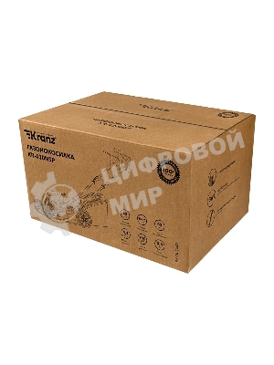 Газонокосилка бензиновая Kranz KR-430NSP несамоходная, 150 см3, 43 см