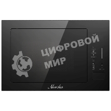 Встраиваемая микроволновая печь MONSHER, ВхШхГ 385х595х367, объем 25 л, мощность 850 Вт, 5 уровней мощности, гриль, 8 автоматических программ, размораживание, сенсорное управление, цвет черный