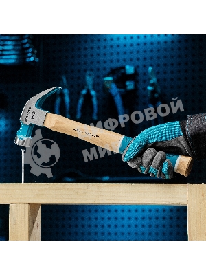 Молоток-гвоздодер Gross AMERICAN HICKORY 450 г, угол 45, магнит, обрезиненная рукоятка