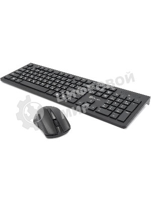 Комплект клавиатура+мышь Oklick 250M беспроводной, USB, 1000 DPI, чёрный