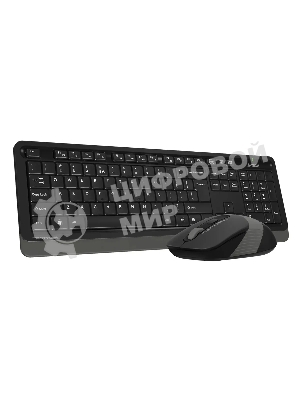 Комплект клавиатура+мышь A4Tech FStyler FG1010S беспроводной, USB, 2000 DPI, чёрный/серый
