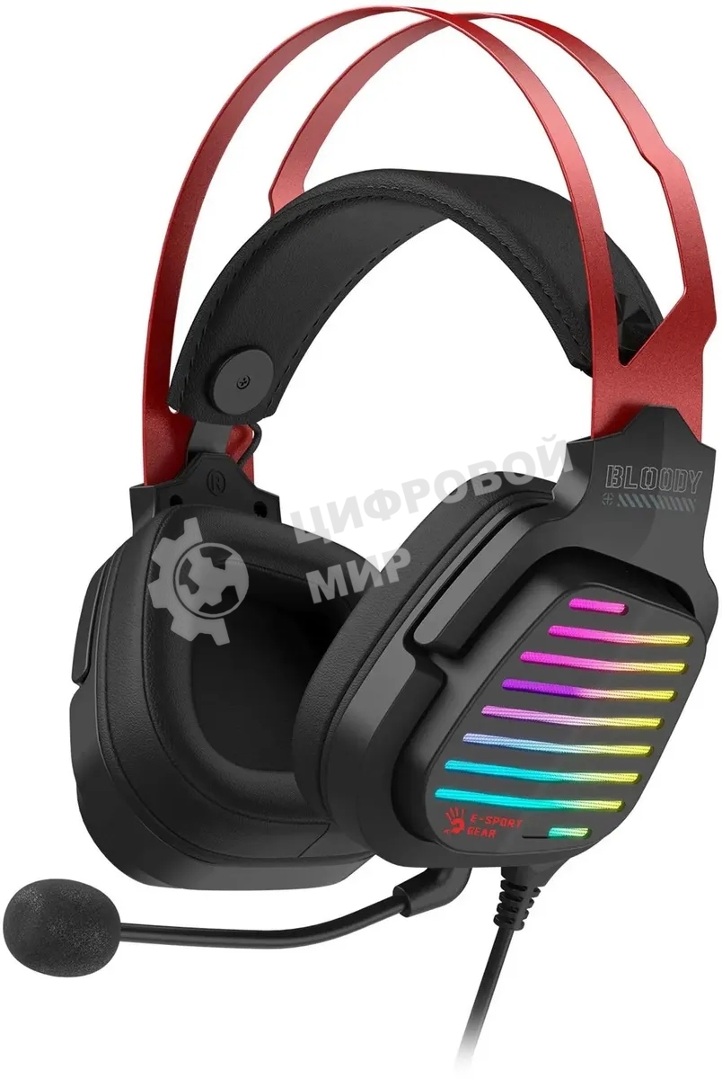 Гарнитура Bloody G560 красный/чёрный, проводная, подсветка