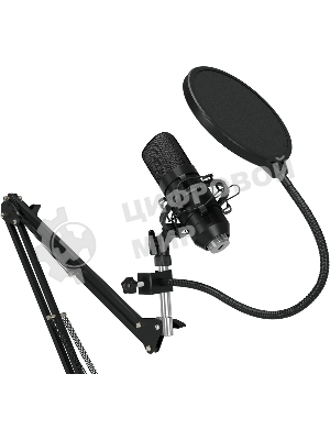 Микрофон проводной Оклик SM-600G 2.5м черный