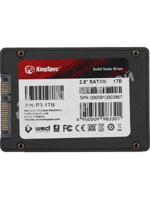 Накопитель SSD KingSpec P3-1Tb, 1Tb, SATA, 2.5