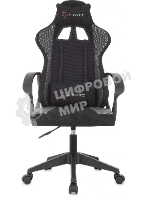 Кресло Zombie Carry черный/серый, экокожа, подголовник