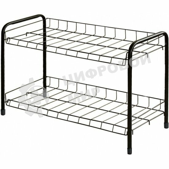 Этажерка для обуви NIKA ЭТ3/Ч черный,2 яруса,435*660*300