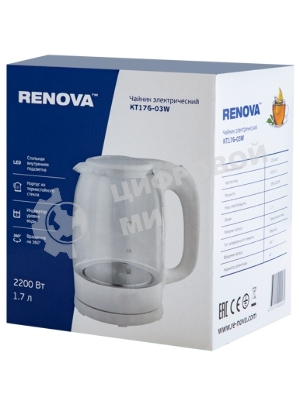 Чайник электрический Renova KT17G-03W