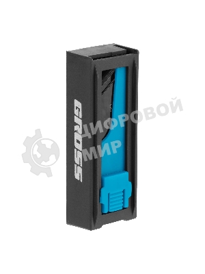 Лезвия Gross 79377, 19 мм, SK2 Black, трапециевидные, выдвижной пластиковый пенал, 10 шт.