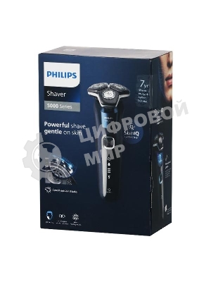 Электробритва роторная Philips S5885/10 реж.эл.:3 питан.:аккум. темно-синий