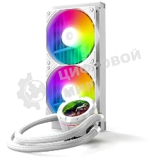 Система жидкостного охлаждения ID-Cooling SL240 XE ARGb белый 120мм алюминий+медь 1800rpm 30db 4-pin 300W