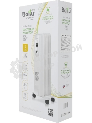 Обогреватель масляный Ballu Comfort BOH/CM-05WDN 1000 (5 секций) белый, 1000 Вт, 15 м2, термостат
