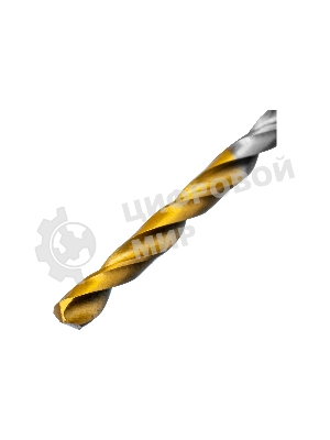 Сверло спиральное по металлу Denzel 3 x 60 мм, Р6М5, Golden Tip, 2 шт.